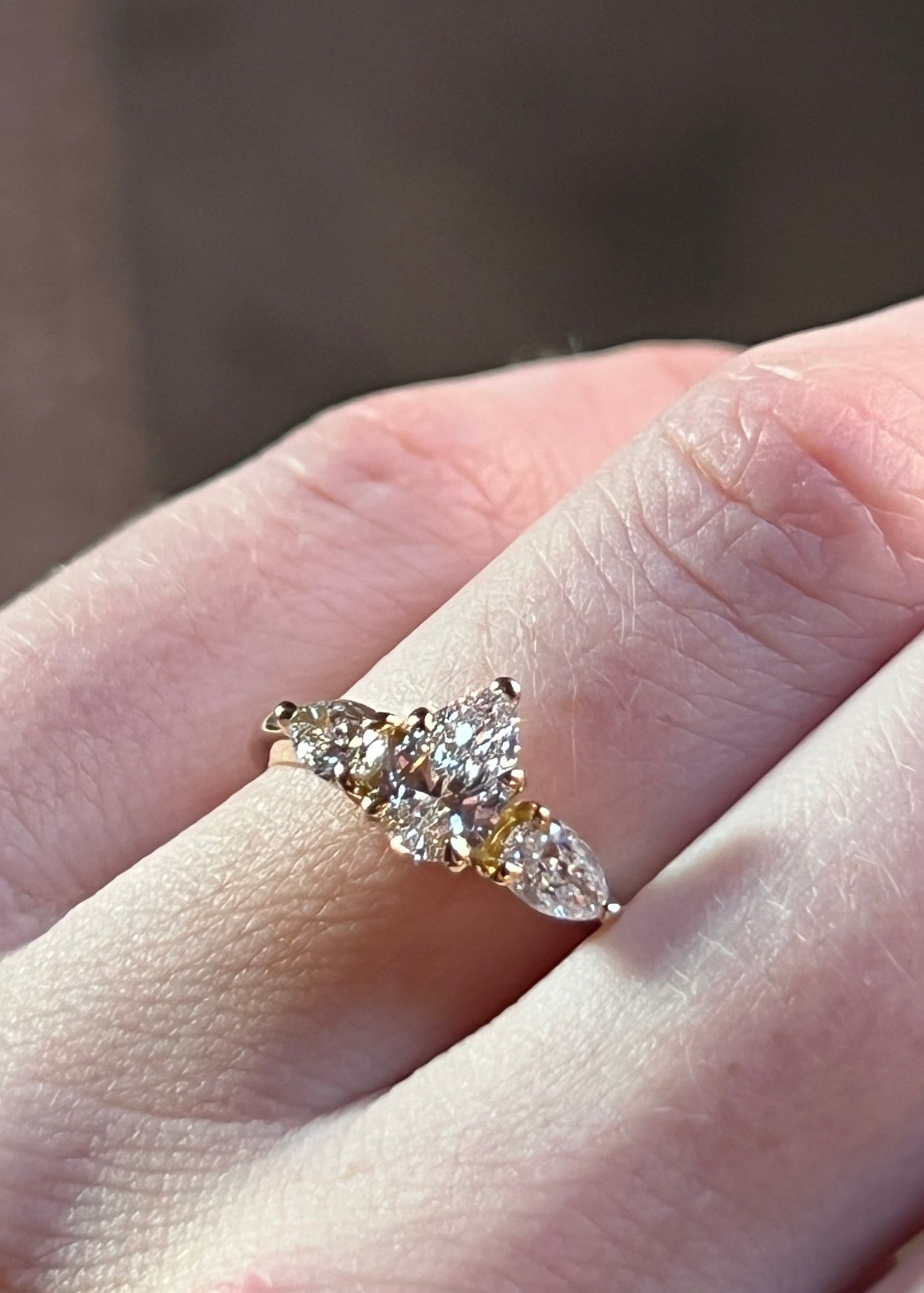 Pear Cut Three Stone 2CTW