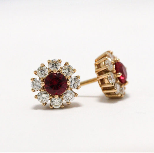 Vintage-Style Ruby Earrings