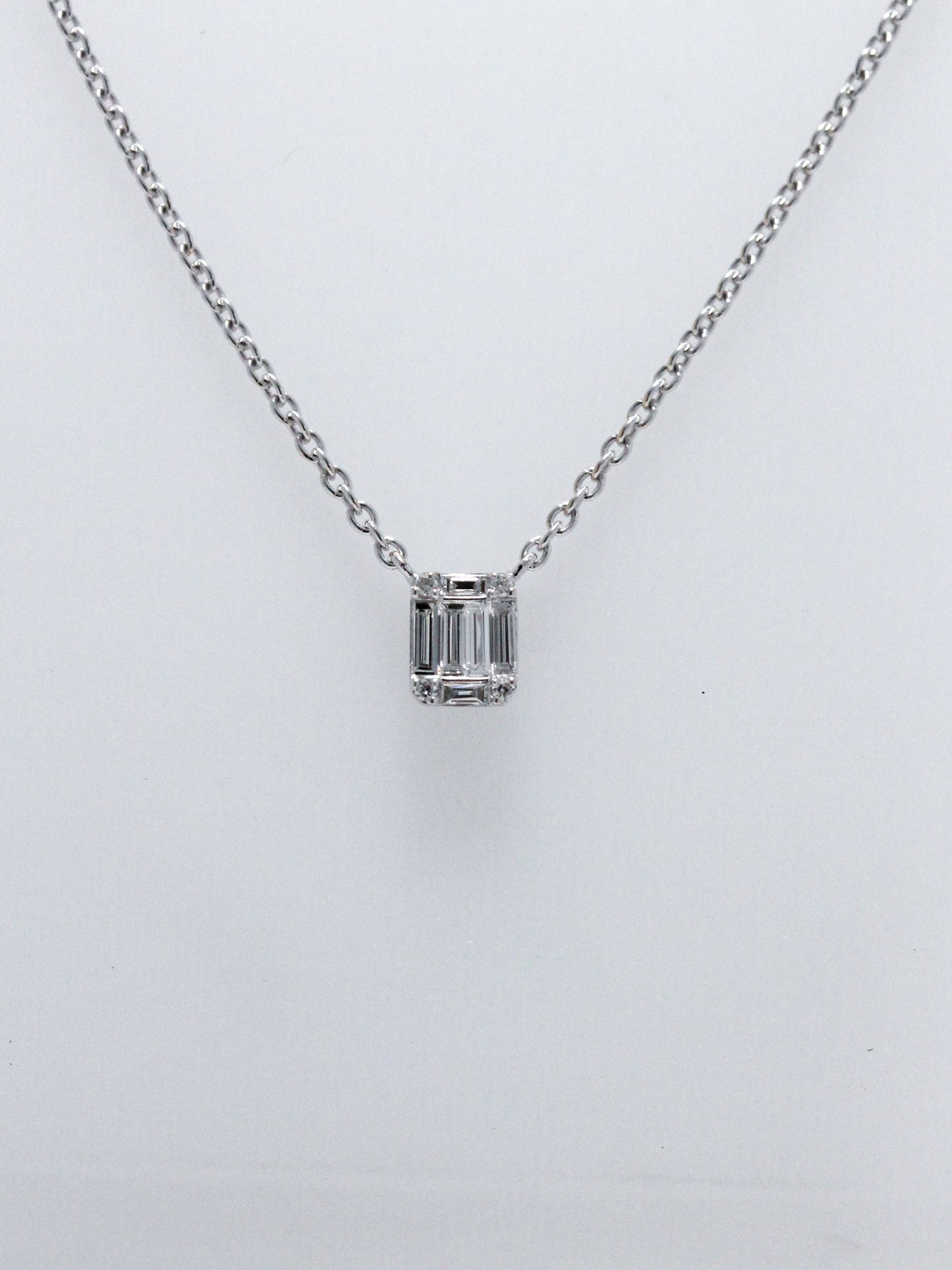 Natural Emerald Cut Necklace