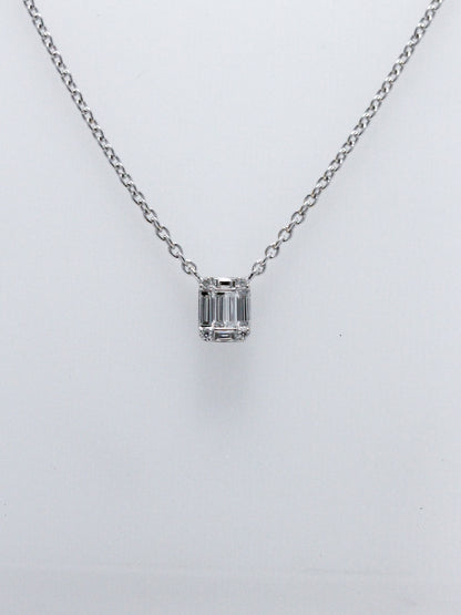 Natural Emerald Cut Necklace