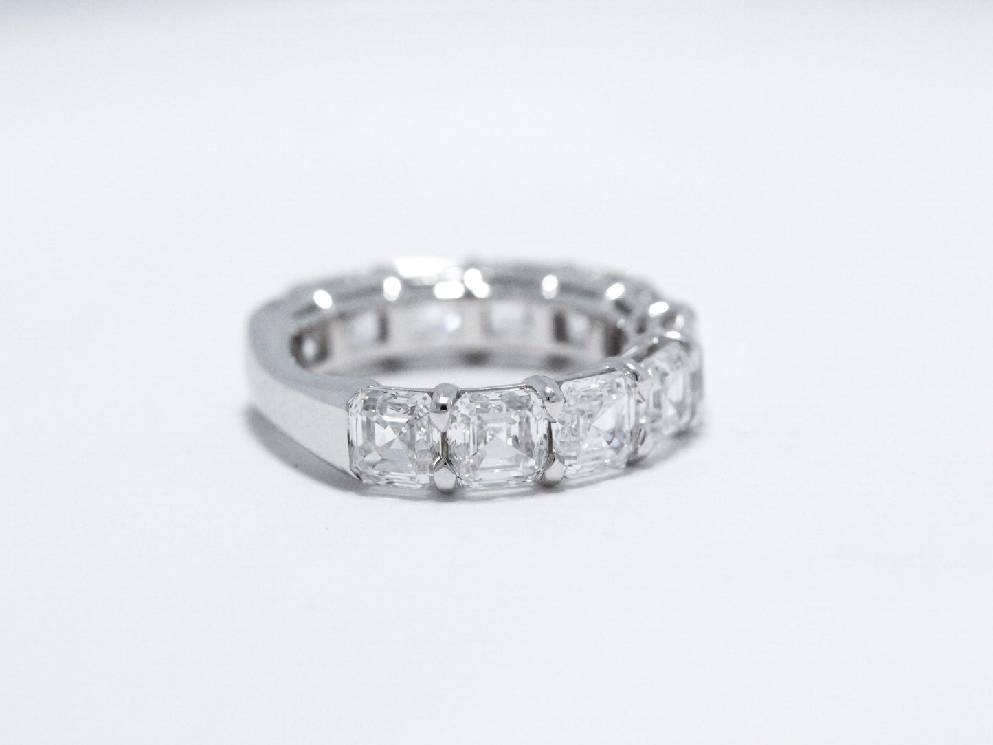 Asscher Cut Diamond Band