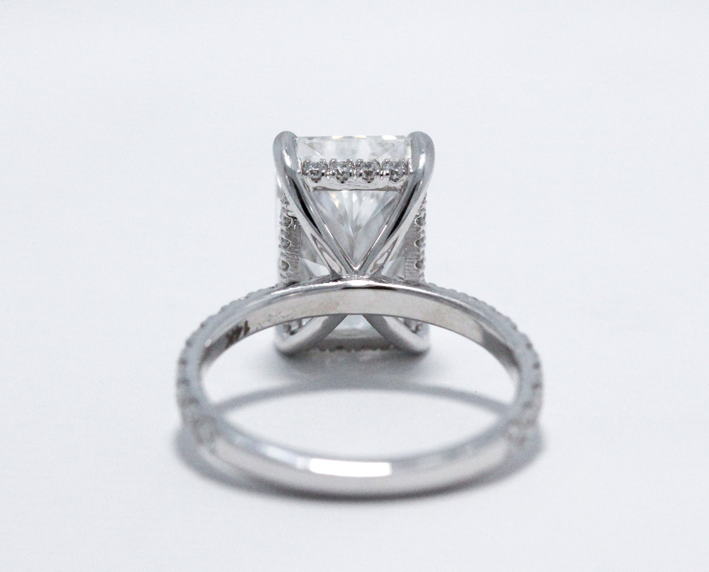 5.06ct Lab Radiant With Pavé Band