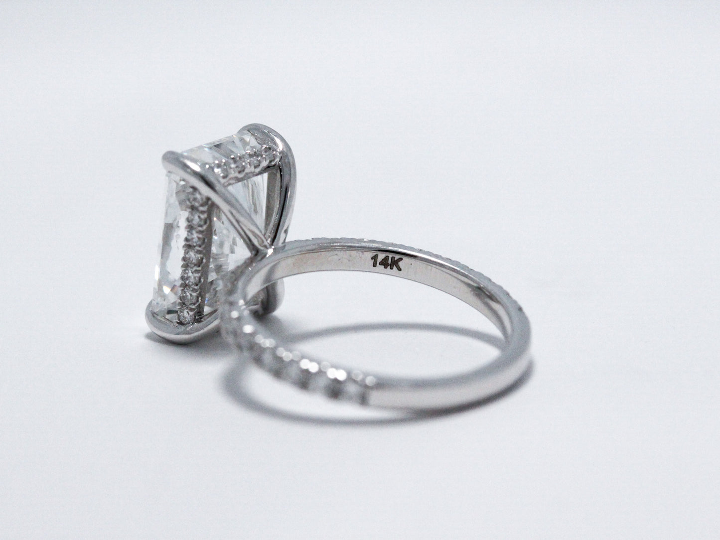 5.06ct Lab Radiant With Pavé Band