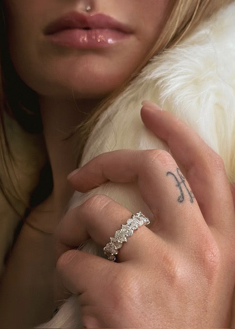 Pear Cut Diamond Eternity Band