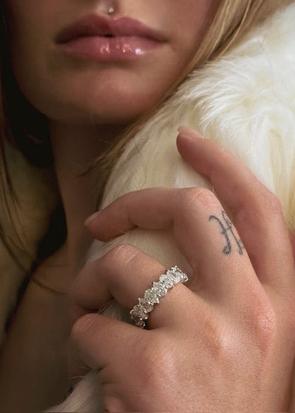 Pear Cut Diamond Eternity Band