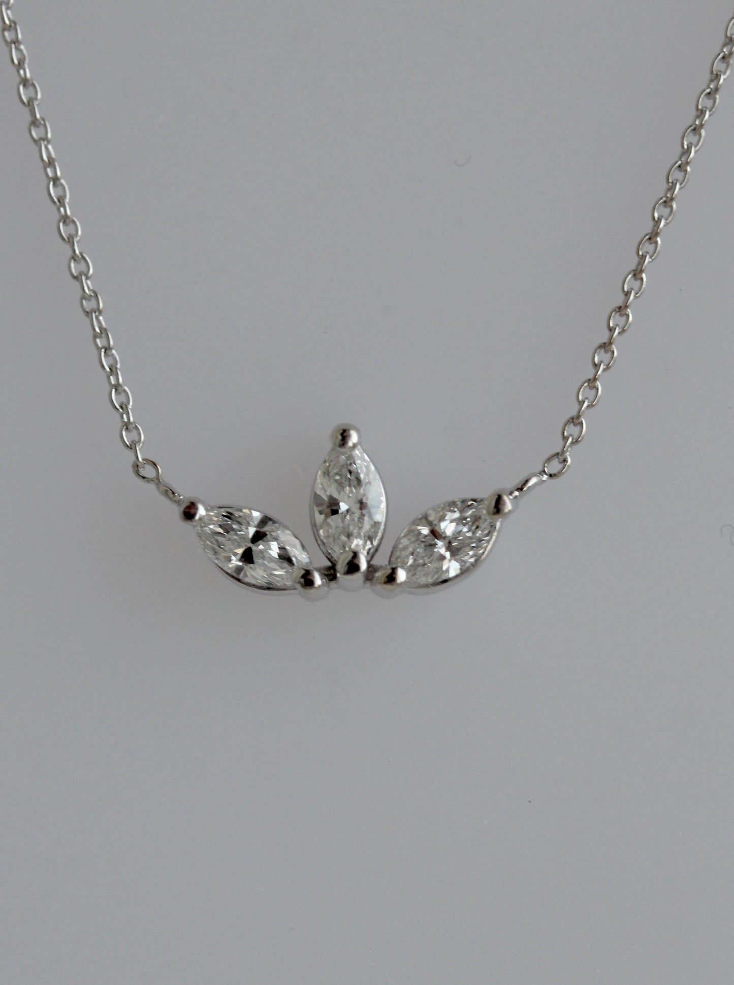 Triple Marquise Diamond Pendant